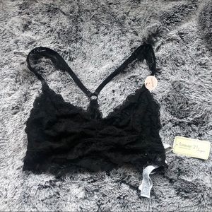 Black lace bra top